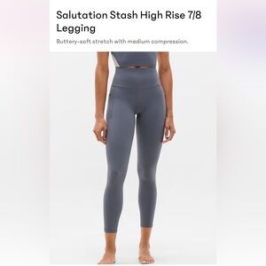 Athleta Salutation Stash High Rise 7/8 Legging in Slate
